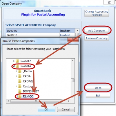 How to "Add Company" and "Open Company"